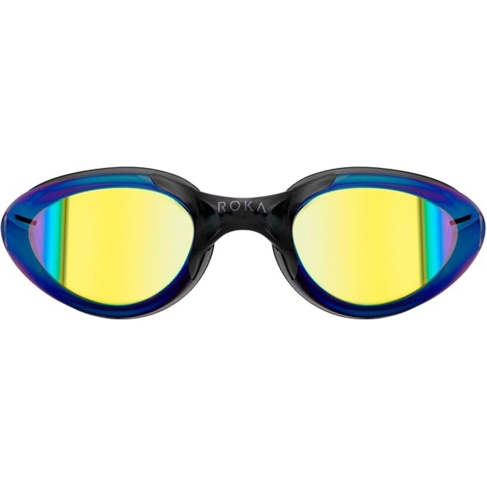 ROKA F2 Cobalt Mirror Anti-Fog Swim Goggles Medium Fit UV Protection
